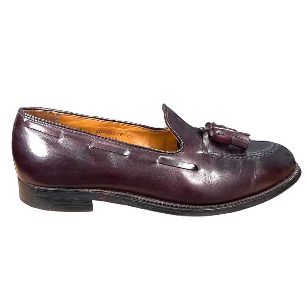 Alden Men's 561 Burgundy Leather Tassel Loafers Size US 8 E